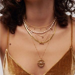 Missoma Evil Eye Pendant Chain Necklace 18ct Gold Plated Vermeil/Cubic Zirconia